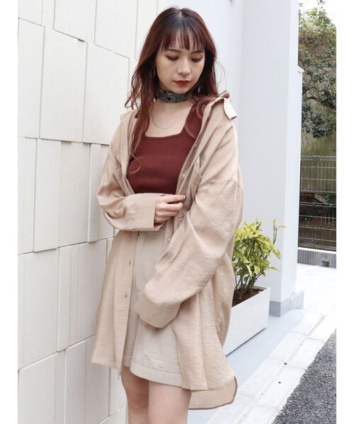 MURUA（ムルーア）の「ルーズオーバーシャツ（シャツ/ブラウス・レディース・ホワイト/ベージュ/ピンク・FREE）」の16枚目の写真