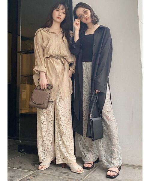 MURUA（ムルーア）の「ルーズオーバーシャツ（シャツ/ブラウス・レディース・ホワイト/ベージュ/ピンク・FREE）」の7枚目の写真