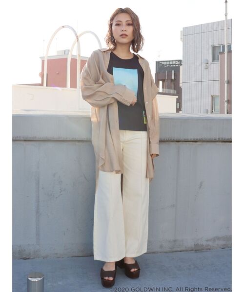 MURUA（ムルーア）の「ルーズオーバーシャツ（シャツ/ブラウス・レディース・ホワイト/ベージュ/ピンク・FREE）」の5枚目の写真