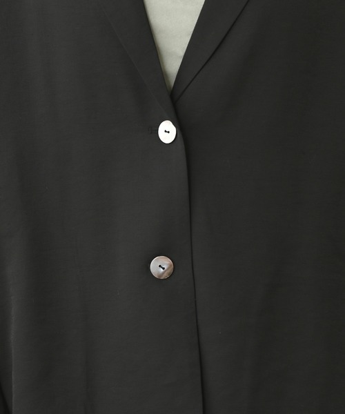 Omekashi（オメカシ）の「テーラーシャツジャケット（テーラードジャケット・レディース・ブラック/ベージュ・FREE）」の9枚目の写真