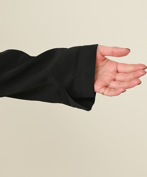 Omekashi（オメカシ）の「テーラーシャツジャケット（テーラードジャケット・レディース・ブラック/ベージュ・FREE）」の11枚目の写真