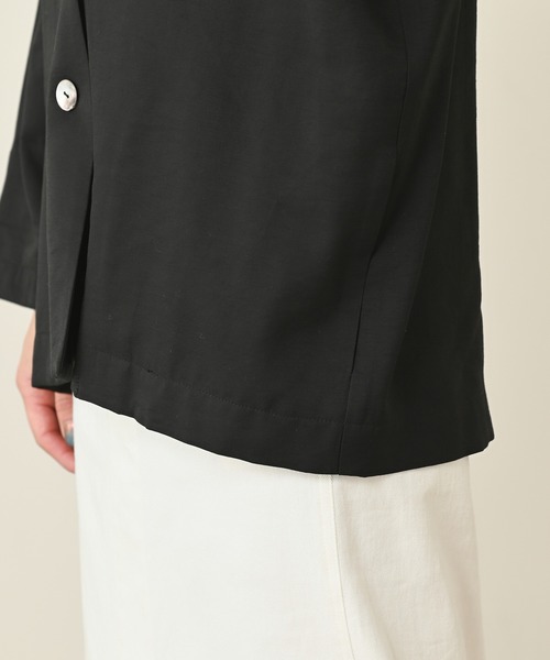 Omekashi（オメカシ）の「テーラーシャツジャケット（テーラードジャケット・レディース・ブラック/ベージュ・FREE）」の12枚目の写真