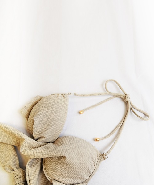 LEAD(リード)の「3点セットトライバル×ファンシージャガードクロスビキニ水着(水着・レディース・ブラック/モカ/ライトアッシュグレー・M/L/M)」の17枚目の写真