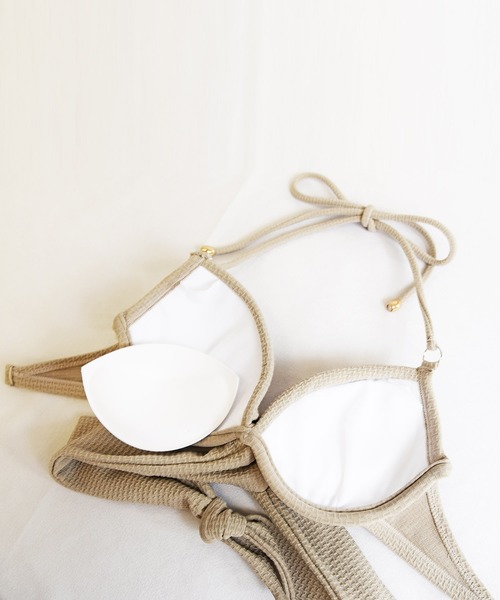 LEAD(リード)の「3点セットトライバル×ファンシージャガードクロスビキニ水着(水着・レディース・ブラック/モカ/ライトアッシュグレー・M/L/M)」の19枚目の写真