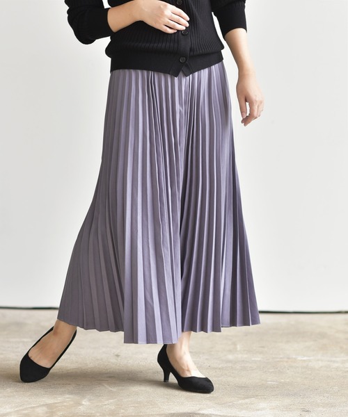 rps（アールピーエス）の「ツイルピーチプリーツスカート（スカート・レディース・ブラウン/チャコールグレー/ラベンダー/カーキ・M）」の4枚目の写真
