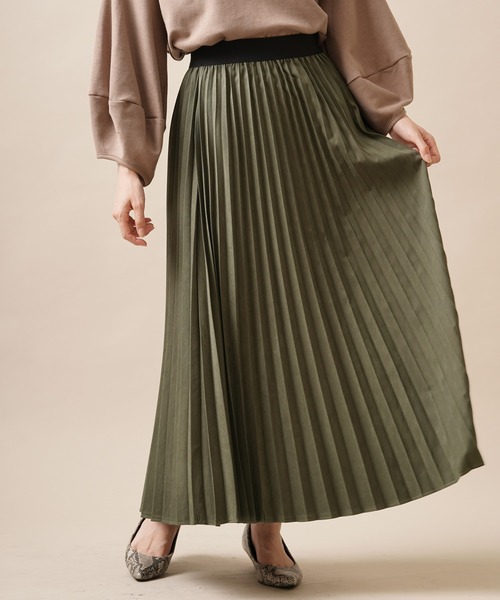 rps（アールピーエス）の「ツイルピーチプリーツスカート（スカート・レディース・ブラウン/チャコールグレー/ラベンダー/カーキ・M）」の3枚目の写真