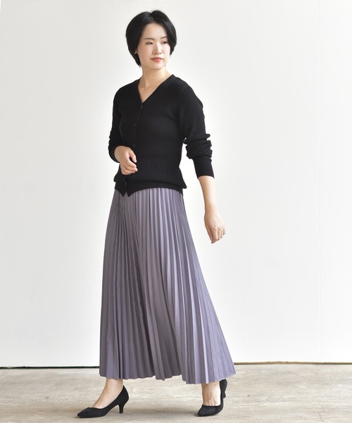 rps（アールピーエス）の「ツイルピーチプリーツスカート（スカート・レディース・ブラウン/チャコールグレー/ラベンダー/カーキ・M）」の19枚目の写真