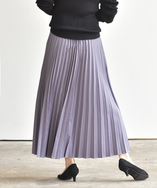 rps（アールピーエス）の「ツイルピーチプリーツスカート（スカート・レディース・ブラウン/チャコールグレー/ラベンダー/カーキ・M）」の11枚目の写真