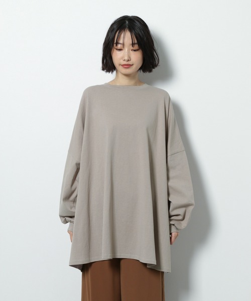 LAKOLE(ラコレ)の「オープンエンドスーパーBIG-Tシャツ / LAKOLE(Tシャツ/カットソー・レディース・バーガンディー/オフホワイト/サンドグレー/ダークブラウン/ブルー・MEDIUM/SMALL)」の21枚目の写真