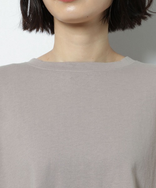 LAKOLE(ラコレ)の「オープンエンドスーパーBIG-Tシャツ / LAKOLE(Tシャツ/カットソー・レディース・バーガンディー/オフホワイト/サンドグレー/ダークブラウン/ブルー・MEDIUM/SMALL)」の7枚目の写真