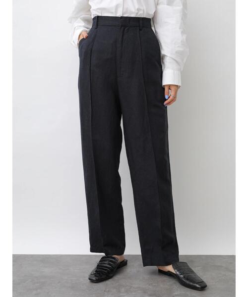 AMERICAN HOLIC（アメリカンホリック）の「センタータックリネンブレンドパンツ　〇＊（その他パンツ・レディース・ブラウン/その他9/ダークネイビー・M/L）」の5枚目の写真