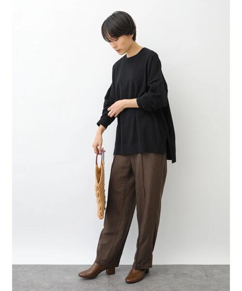 AMERICAN HOLIC（アメリカンホリック）の「センタータックリネンブレンドパンツ　〇＊（その他パンツ・レディース・ブラウン/その他9/ダークネイビー・M/L）」の21枚目の写真