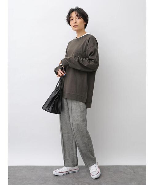 AMERICAN HOLIC（アメリカンホリック）の「センタータックリネンブレンドパンツ　〇＊（その他パンツ・レディース・ブラウン/その他9/ダークネイビー・M/L）」の17枚目の写真