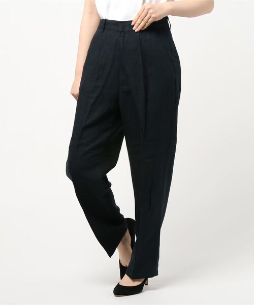 AMERICAN HOLIC（アメリカンホリック）の「センタータックリネンブレンドパンツ　〇＊（その他パンツ・レディース・ブラウン/その他9/ダークネイビー・M/L）」の7枚目の写真