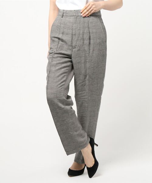 AMERICAN HOLIC（アメリカンホリック）の「センタータックリネンブレンドパンツ　〇＊（その他パンツ・レディース・ブラウン/その他9/ダークネイビー・M/L）」の6枚目の写真