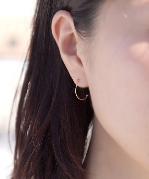 【セール】【CLAIRE】【K10】片耳カットワイヤーシングルイヤーフープピアス（ピアス（片耳用））｜CLAIRE（クレア）