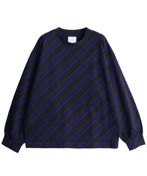 SHAREEF（シャリーフ）の「BIAS LINE JQ L/S PULL OVER（Tシャツ/カットソー・メンズ・ブルー系その他/グリーン系その他/ブラック系その他・3/1/2）」の2枚目の写真