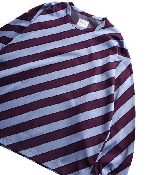 SHAREEF（シャリーフ）の「BIAS LINE JQ L/S PULL OVER（Tシャツ/カットソー・メンズ・ブルー系その他/グリーン系その他/ブラック系その他・3/1/2）」の4枚目の写真