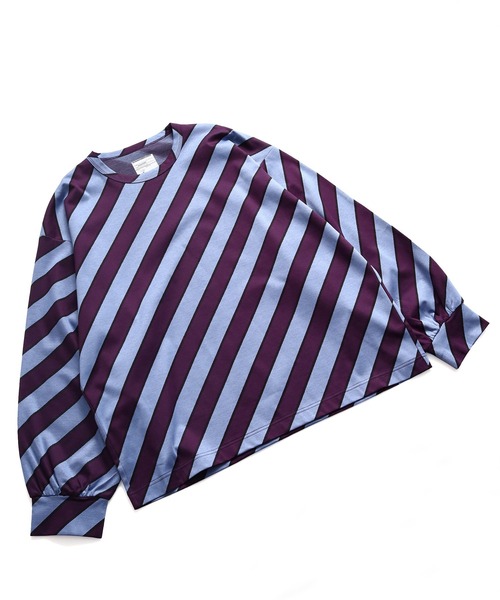 SHAREEF（シャリーフ）の「BIAS LINE JQ L/S PULL OVER（Tシャツ/カットソー・メンズ・ブルー系その他/グリーン系その他/ブラック系その他・3/1/2）」の6枚目の写真