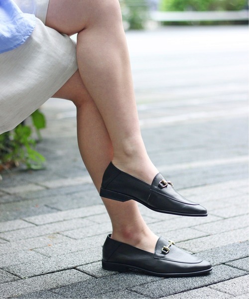 超美品★LE TALON ルタロンGRISE ビットローファー　バブーシュ　24 ルタロン Le Talon GRISE レザービットバブーシュ ローファー