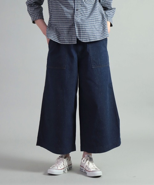 オムニゴッド　デニムキュロットパンツ OMNIGOD womens / オムニゴッド ] 10ozデニム 5Pイージーワイド