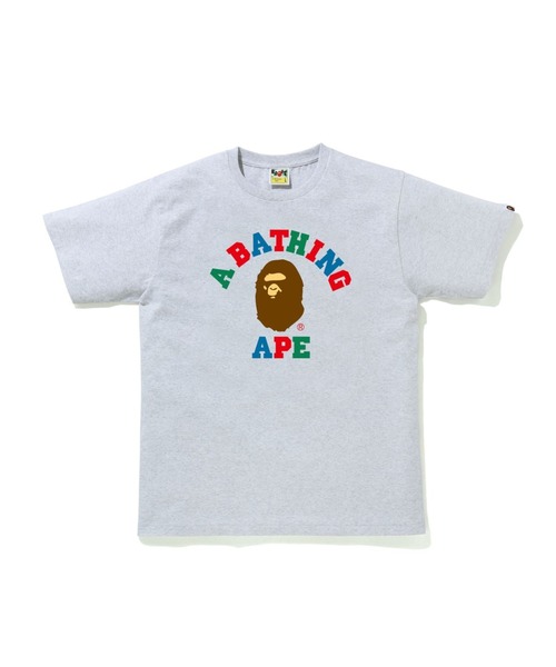 A BATHING APE(アベイシングエイプ)の「COLORS COLLEGE TEE M(Tシャツ/カットソー・メンズ・ブラウン/ブラック/グレー/オリーブ/ネイビー/ピンク・XX-LARGE/LARGE/MEDIUM/SMALL/X-LARGE/XXX-LARGE)」の2枚目の写真