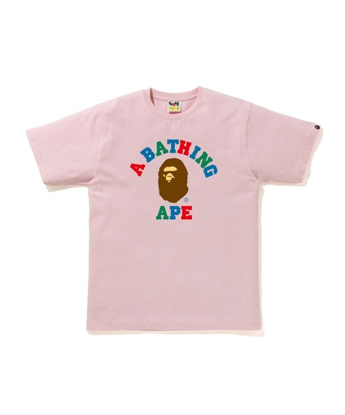 A BATHING APE(アベイシングエイプ)の「COLORS COLLEGE TEE M(Tシャツ/カットソー・メンズ・ブラウン/ブラック/グレー/オリーブ/ネイビー/ピンク・XX-LARGE/LARGE/MEDIUM/SMALL/X-LARGE/XXX-LARGE)」の6枚目の写真