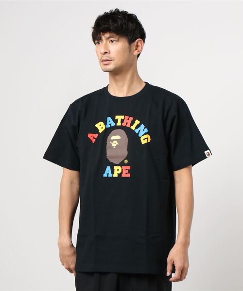 A BATHING APE(アベイシングエイプ)の「COLORS COLLEGE TEE M(Tシャツ/カットソー・メンズ・ブラウン/ブラック/グレー/オリーブ/ネイビー/ピンク・XX-LARGE/LARGE/MEDIUM/SMALL/X-LARGE/XXX-LARGE)」の10枚目の写真