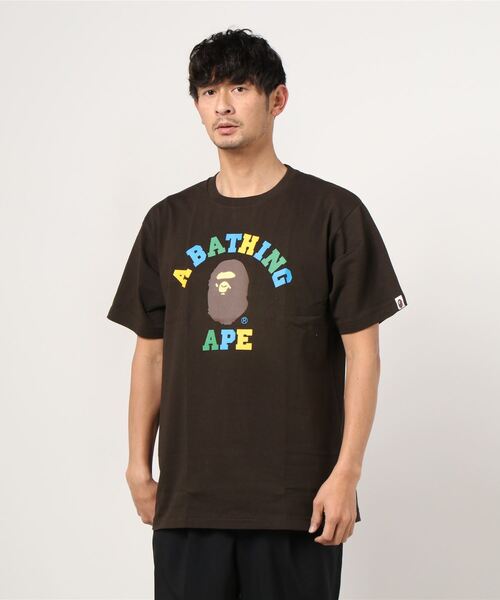 A BATHING APE(アベイシングエイプ)の「COLORS COLLEGE TEE M(Tシャツ/カットソー・メンズ・ブラウン/ブラック/グレー/オリーブ/ネイビー/ピンク・XX-LARGE/LARGE/MEDIUM/SMALL/X-LARGE/XXX-LARGE)」の11枚目の写真