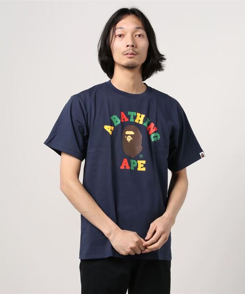 A BATHING APE(アベイシングエイプ)の「COLORS COLLEGE TEE M(Tシャツ/カットソー・メンズ・ブラウン/ブラック/グレー/オリーブ/ネイビー/ピンク・XX-LARGE/LARGE/MEDIUM/SMALL/X-LARGE/XXX-LARGE)」の13枚目の写真