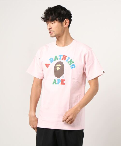 A BATHING APE(アベイシングエイプ)の「COLORS COLLEGE TEE M(Tシャツ/カットソー・メンズ・ブラウン/ブラック/グレー/オリーブ/ネイビー/ピンク・XX-LARGE/LARGE/MEDIUM/SMALL/X-LARGE/XXX-LARGE)」の14枚目の写真