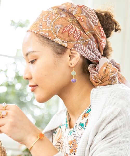 ブルー・カルセドニー ピアス(両耳用) 楽天市場】一粒 ピアス シー