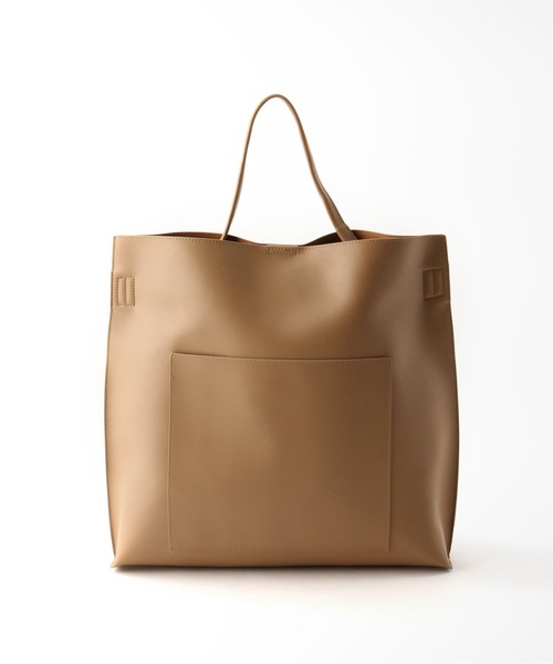 Simplicite（サンプリシテ）の「ソフトギャザーワンハンドルトートバッグ◆（トートバッグ・レディース・アイボリー/グレー/ベージュ・FREE）」の4枚目の写真