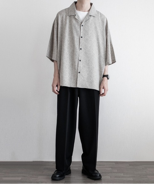 remer（リメール）の「loose floral shirt 【小花柄】/ルーズフローラルシャツ（シャツ/ブラウス・メンズ・ブラック/ベージュ・SMALL/MEDIUM/LARGE）」の12枚目の写真