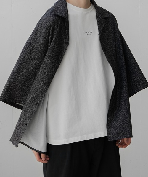 remer（リメール）の「loose floral shirt 【小花柄】/ルーズフローラルシャツ（シャツ/ブラウス・メンズ・ブラック/ベージュ・SMALL/MEDIUM/LARGE）」の7枚目の写真
