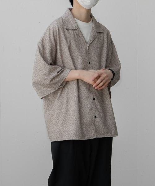 remer（リメール）の「loose floral shirt 【小花柄】/ルーズフローラルシャツ（シャツ/ブラウス・メンズ・ブラック/ベージュ・SMALL/MEDIUM/LARGE）」の22枚目の写真