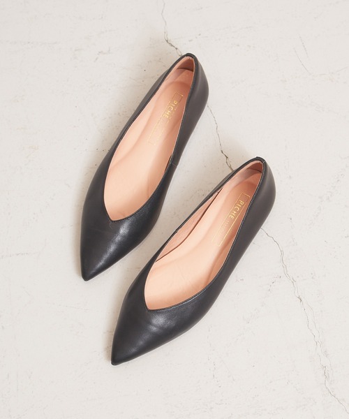 PICHE ABAHOUSE（ピシェ アバハウス）の「【最高パンプス/1cmヒール】美脚×快適 ポインテッドフラットパンプス（パンプス・レディース・ブラック/ベージュ/グリーン/その他・34/35/36/37/38/39/40）」の2枚目の写真