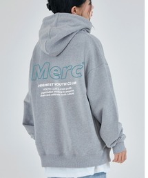 A'GEM/9 × .kom『ACOVER/オコボ』YOUTH MERC CLUB HOODIE/(裏起毛) 英字バックデザイン フーディー