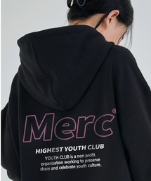A'GEM/9 × .kom『ACOVER/オコボ』YOUTH MERC CLUB HOODIE/(裏起毛) 英字バックデザイン フーディー