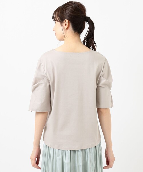 ANY(エニィ)の「【定番人気】シルケットスムースタック カットソー(Tシャツ/カットソー・レディース・グレー系/ベージュ系/アイボリー系/ライラック系/ピーコックグリーン系/ブラック系/ピンク系・2/3)」の17枚目の写真