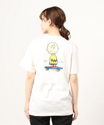 ELEMENT | ELEMENT × PEANUTS コラボアイテム ビッグシルエット バックプリントTシャツ  BB021-222(Tシャツ/カットソー)