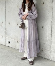 バックリボンボリュームギャザーワンピース