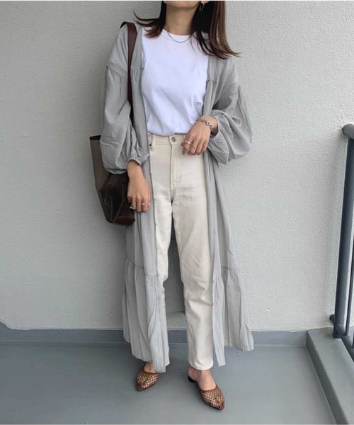 archives（アルシーヴ）の「バックリボンボリュームギャザーワンピース（ワンピース・レディース・グレー/マスタード/ピンクベージュ・MEDIUM）」の18枚目の写真