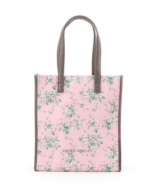 LAURA ASHLEY(ローラアシュレイ)の「フローラルタテ型トートバッグ(トートバッグ・レディース・ピンク系5/ホワイト系1/サックスブルー系・00)」の4枚目の写真