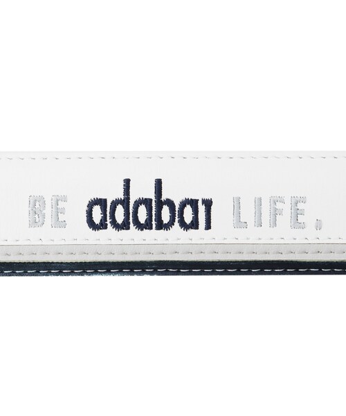 adabat(アダバット)の「◆【ウエストストレッチ】ロゴ刺繍 ベルト(ベルト・メンズ・ホワイト/ネイビー・00)」の9枚目の写真