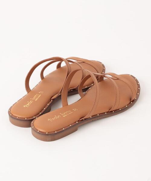 PAOLO BOVE(パオロボーヴ)の「<PAOLO BOVE>サイドスタッツ サンダル(サンダル・レディース・ブラック/ベージュ・38/36/37)」の7枚目の写真