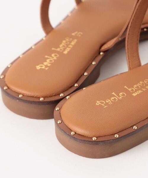 PAOLO BOVE(パオロボーヴ)の「<PAOLO BOVE>サイドスタッツ サンダル(サンダル・レディース・ブラック/ベージュ・38/36/37)」の4枚目の写真