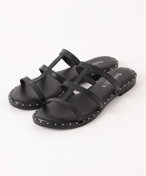 PAOLO BOVE(パオロボーヴ)の「<PAOLO BOVE>サイドスタッツ サンダル(サンダル・レディース・ブラック/ベージュ・38/36/37)」の10枚目の写真