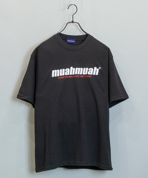 muahmuah(ムーアムーア)の「MUAHMUAH-フロント・発砲ロゴ-SSTEE/ムアムア(Tシャツ/カットソー・レディース・ホワイト/ブラック/ブルー/ネイビー・FREE)」の15枚目の写真