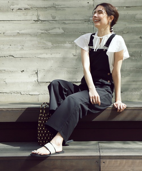 N.（N. Natural Beauty Basic）（エヌエヌナチュラルビューティーベーシック）の「【Wrangler】オーバーオール（サロペット/オーバーオール・レディース・ブラック/ブルー・X-SMALL/SMALL）」の2枚目の写真